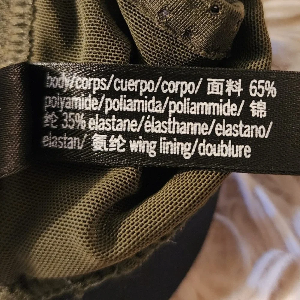 Victoria Sport Olive Green Perforated Strappy Cage Sports Bra 32B